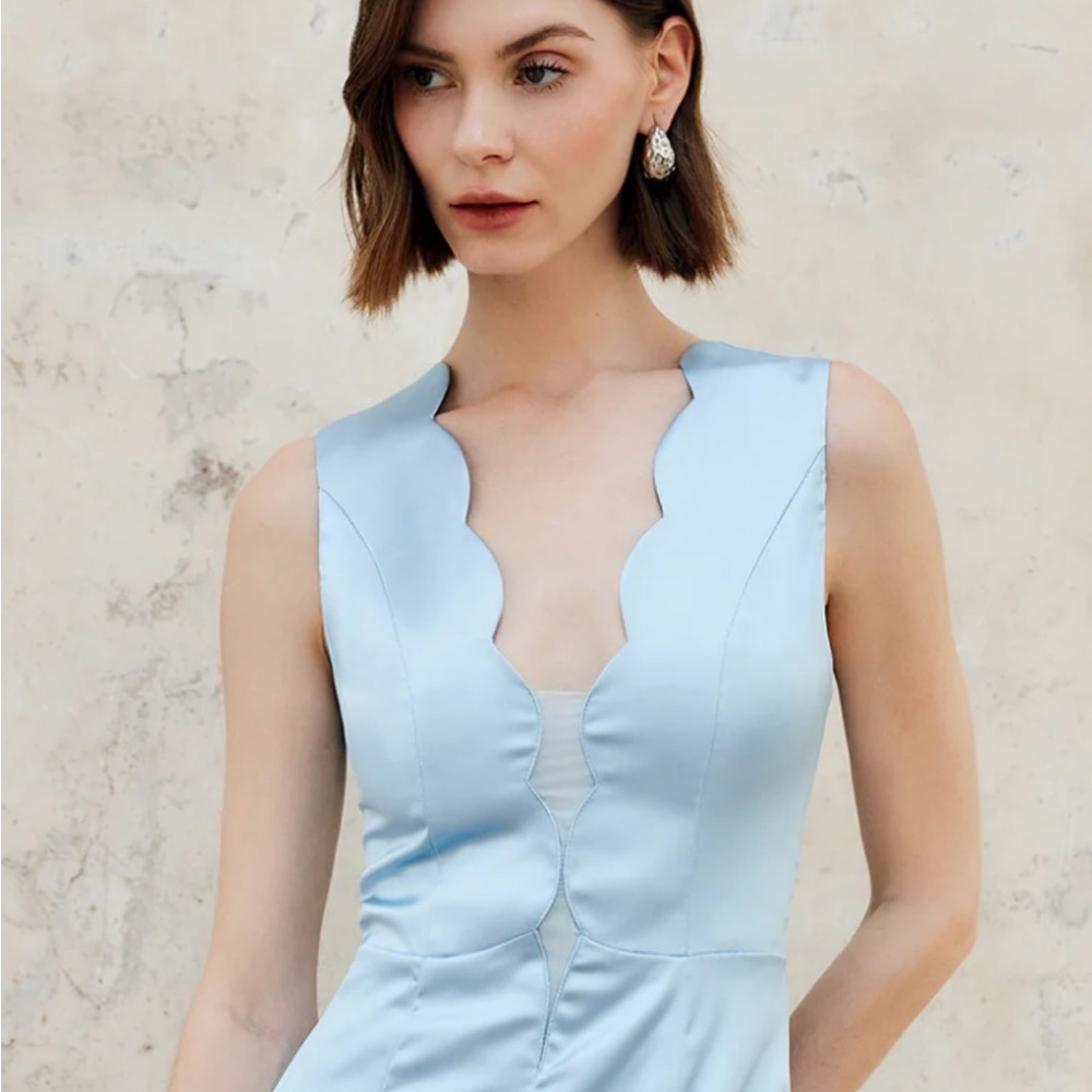 Commense Blue satin gown